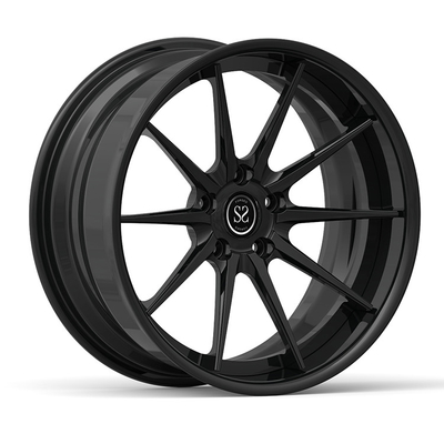 la lega nera di Mercedes Benz Forged Wheels Custom Aluminum del raso 19x9.5 borda 5x112