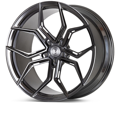 Le forbici d'argento di Audi Forged Wheels Polish Aluminum del fronte nero modellano 22x9.5