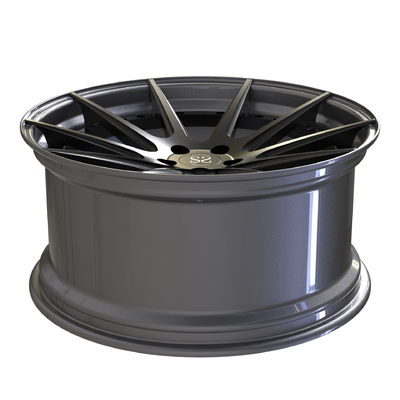 l'alluminio 20x10 2 pezzi ha forgiato il centro Matte Black Barrel Polished delle ruote T6