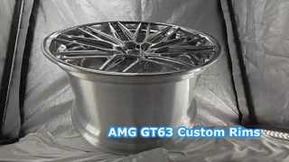 Cerchi forgiati personalizzati in 2 pezzi lucidati 22x10 e 22x12 per AMG GT63