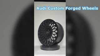 Cerchi forgiati in 1 pezzo nero satinato a raggi multipli 18",19",20",21",22" e 23" per Audi