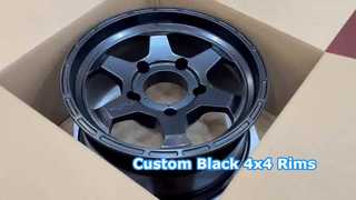 Cerchi 4x4 neri a 6 razze da 17"~22" con configurazione a bullone 6x139,7