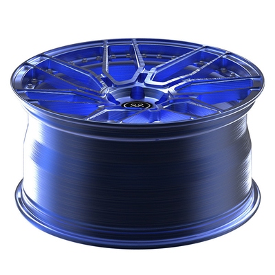 Blu spazzolato 1 pezzo ha forgiato i raggi Monoblock delle ruote per gli orli di lusso della lega di alluminio dell'automobile