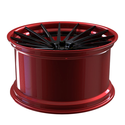 Il multi PC del raggio 2 del disco nero ha forgiato le ruote che Benze C63 borda 5X112 20 pollici di barilotto rosso