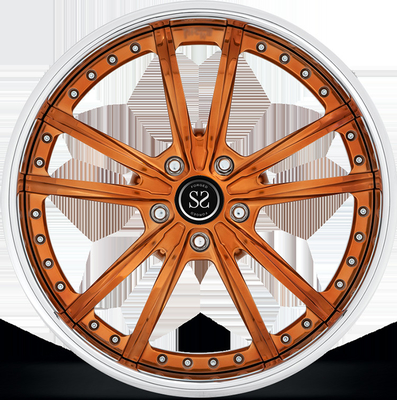 Faccia di macchina arancione 2pc ruote forgiate 5x112 5x120 Per GT50 Bmw 525i