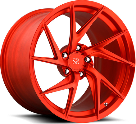 Matt Red personalizzato 20 cerchi di alluminio staggered auto per Porsche 911 Turbo