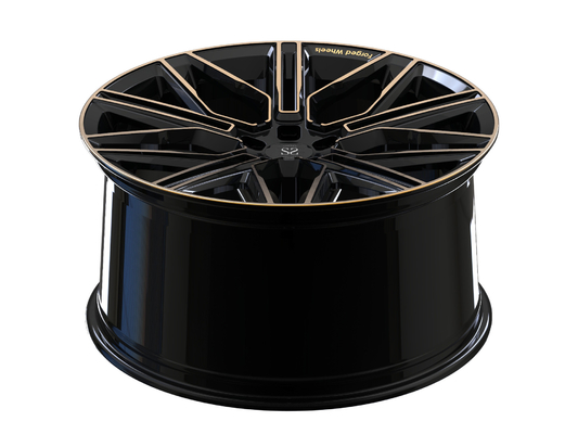 Il nero del Bmw X5 ed il 1 pezzo bronzeo 17inch hanno forgiato la lega di qualità superiore di progettazione delle ruote