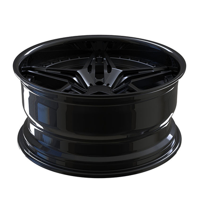 il nero di lucentezza 5x120.65 2 pezzi ha forgiato le ruote la lega di alluminio che borda 22 pollici