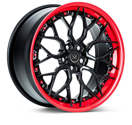 La lucentezza rossa del labbro ha parlato 3 pezzi ha forgiato le ruote unisce in lega gli orli 5X114.3 5X108 per Ferrari 488