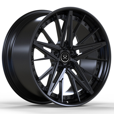 Matte Black Forged un raggio concentrare bronzeo di 2 del pezzo del barilotto ruote del labbro per Maserati Quattroporte