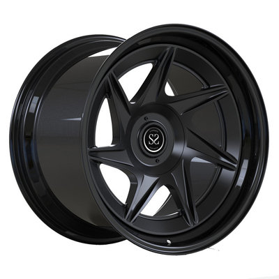 labbro rotazionale di Matte Black Disc Gloss Black delle ruote forgiato PC 19inch 2 per Porsche di lusso