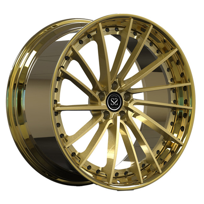 Il labbro Audi A7 ha forgiato una ruota rotazionale di 2 pezzi borda 22inch ha spazzolato il disco dell'oro