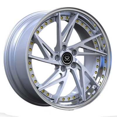 I dischi d'argento 2 labbra polacche 20inch delle ruote del PC per Volkswagen T5 hanno forgiato gli orli rotazionali