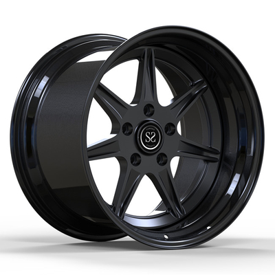 il grande labbro di punto forgiato 2 pezzi 20inch borda la lucentezza Matte Black For Porsche Cayman delle ruote