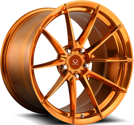 L'oro lucidato lega dell'automobile di 1 pezzo borda il raso per Tesla Mody Y 19x8.5 19x11