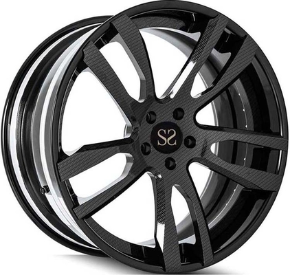 Il fronte nero 3PC ha forgiato le ruote di alluminio Ford Mustang 20x9.5 degli orli | 20x12.5