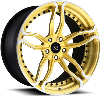 la lucentezza del nero 20inch 2 pezzi ha forgiato gli orli rotazionali di Matte Wheels For Porsche Cayman