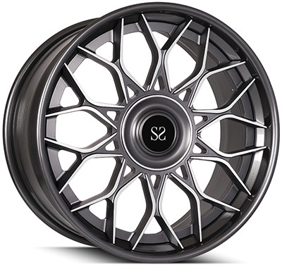 Grey Machined Face 3PC ha forgiato gli orli su ordinazione 22inch delle ruote per il Tesla Model 90mm