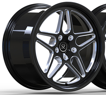 Honda Civic R FL5 ha forgiato la lucentezza di alluminio Black+Milling delle ruote 9.5Jx19 ET60 di 1 pezzo