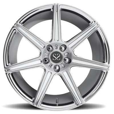 Barrique lucide in argento 1 pezzo di alluminio legato ruote forgiate 20 pollici 5x120 per Porsche