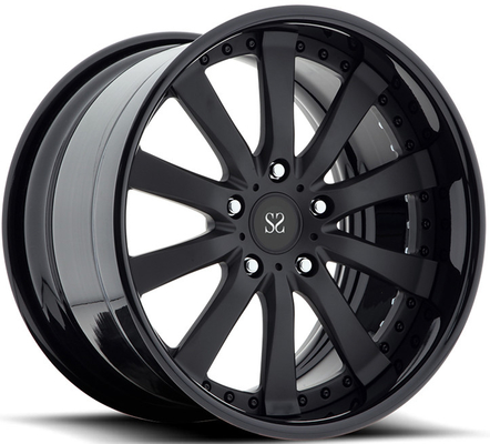 20 21 22 pollici Ferrari 2 pezzi ruote forgiate Nero Pcd 5x112 5 buchi