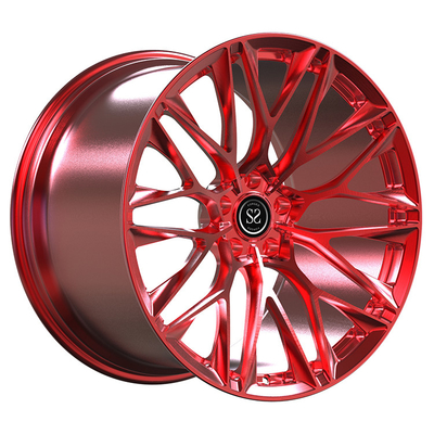 SLS AMG Nero serie 20x11 e 21x13 Custom 1 Piece Forgiato Rim Candy Rosso