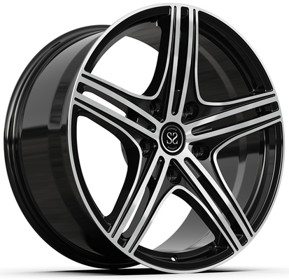 SLS AMG 1 pezzo ruote forgiate personalizzate lucido nero lucidato faccia 20x10.5 e 21x12