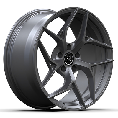Tesla Model S Plaid Custom 1-PC Cerchiera Forgiata Staggerata 21x10 e 22x11 Satin Gunmetal