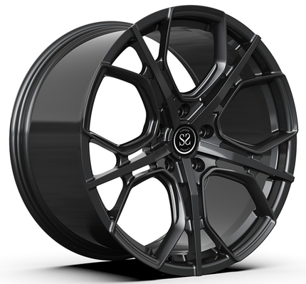 Cerchi forgiati neri lucidi 21x9 ET23 / 21x10.5 ET38 / 5x112 / 66.6 per BMW G31 520D Touring del 2018