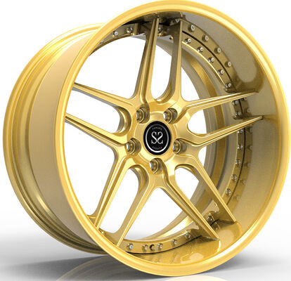 Cerchi forgiati personalizzati in 2 pezzi da 21 pollici oro per BMW M4 G82