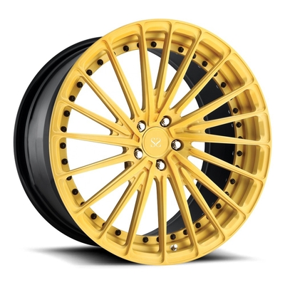 Porsche ha forgiato l'alluminio che a 22 pollici della lega della pittura dell'oro delle ruote 2 pezzi hanno forgiato i cerchioni 5x112 5x130