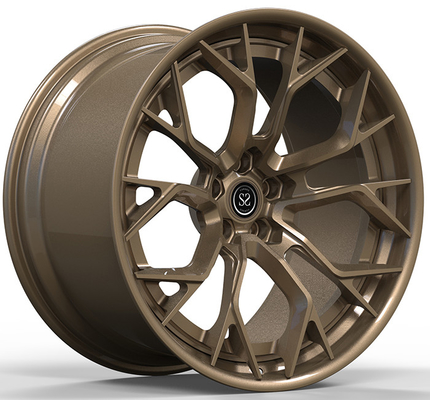La lega di alluminio bronzea 6061-T 6 2 pezzi ha forgiato l'iper modello nero 5x120 su ordinazione 5x114.3 5x139.7 5x110 5x112 di Bolt delle ruote