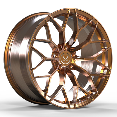Ruota forgiata a 21 pollici spazzolata del monoblock bronzeo per Ferrari 458 orli di 1 lega del pezzo