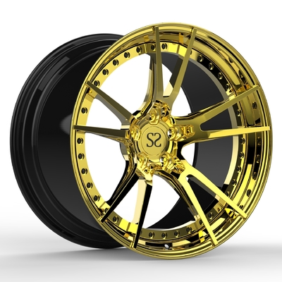 L'alluminio dorato A6061 del Bmw M6 20inches 2 pezzi ha forgiato le ruote