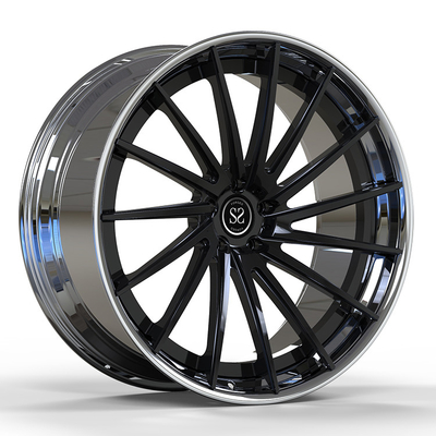 Audi Rs6 5 X 112 cerchi 6061-T6 lega di alluminio 20 pollici 2 pezzi polacco cerchi polacco barile + disco nero