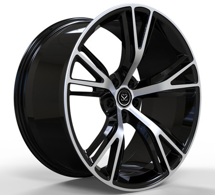 la lega di alluminio di un pezzo di 22x9 22x11 ha forgiato la ruota di fronte lavorata nera di lucentezza per gli orli dell'automobile del Bmw M6