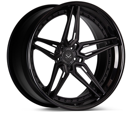 La lega forgiata il nero di lucentezza borda 3 pezzi per Lamborghini Ferrari 5X114.3 5X120