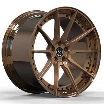 Gli orli bronzei 5x112 di Mercedes Benz Forged Wheels 2-PC di lucentezza hanno vacillato 21 pollice