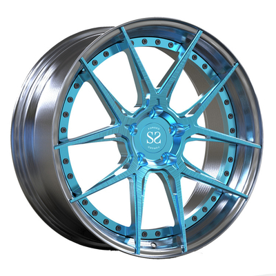 Per il PC di VW T5 2 forgiato il centro ha spazzolato le ruote che blu 21inch ha lucidato gli orli dell'automobile della lega