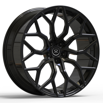 Le ruote di Monoblock per il nero 24inch 24x10 24x12 di lucentezza forgiato PC del Urus 1 hanno vacillato gli orli dell'automobile della lega