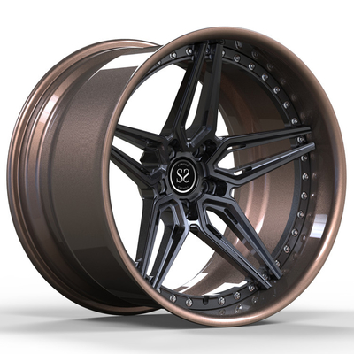 Lle ruote grige bronzee di 2 pezzi per Camaro hanno vacillato gli orli dell'automobile della lega 19inch